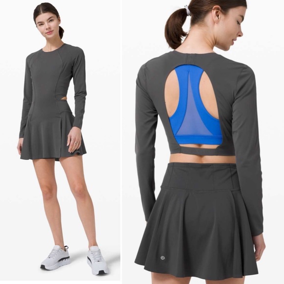 Lululemon Runnin Pretty Dress Graphite Grey - Picture 2 of 11